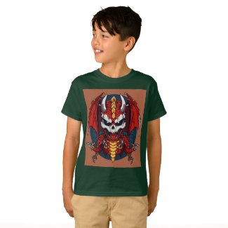 A TO Z design for outfit with Fierce Dragon Skull T-Shirt