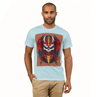 A TO Z design for outfit with Fierce Dragon Skull T-Shirt
