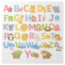 A to Z Nursery Alphabet Wall Art