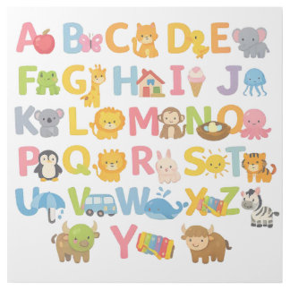 A to Z Nursery Alphabet Wall Art