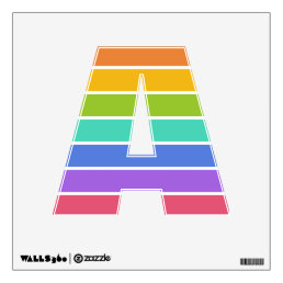 A to Z rainbow alphabets &amp; numbers wall decals