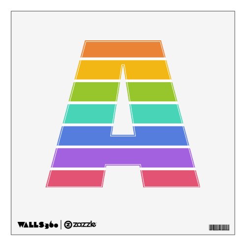 A to Z rainbow alphabets  numbers wall decals