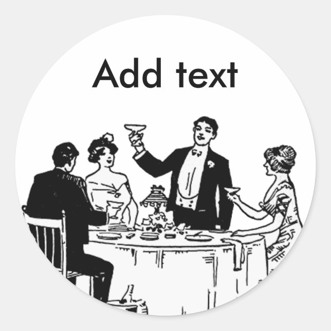 A toast classic round sticker (Front)