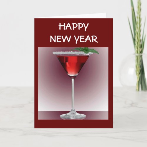 A TOAST TO A HAPPY NEW YEAR HOLIDAY CARD