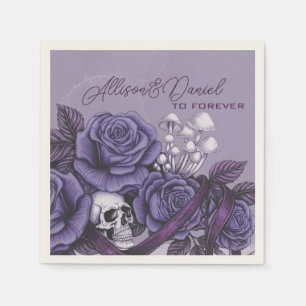 A Toast to Forever! Lavender Gothic Wedding Napkins