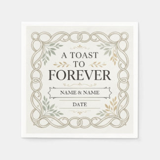 A Toast to Forever Romantic Marriage Proposal Napkins