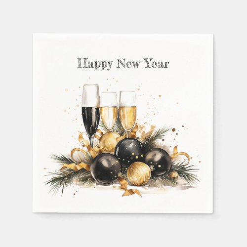 A Toast to New Beginnings New Years Napkin