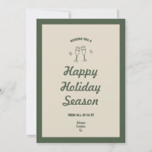 A Toast to the Holiday Champagne Glasses Green