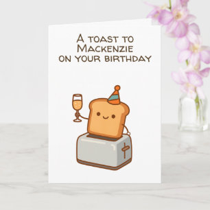 A Toast to You on Your Birthday Personalized Card