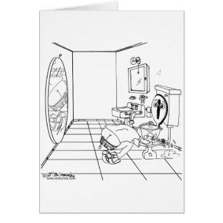 A Toilet Embarrassed by a Butt Crack Cards