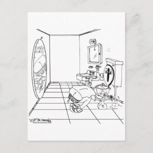 A Toilet Embarrassed by a Butt Crack Postcard