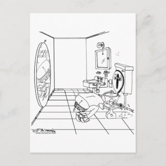 A Toilet Embarrassed by a Butt Crack Postcard
