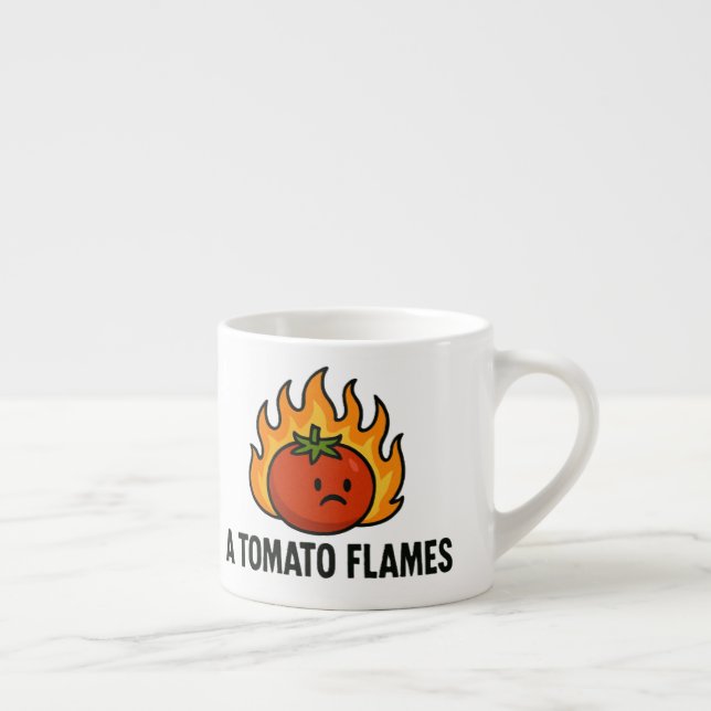 a tomato flames  espresso cup (Right)