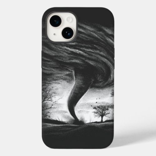 a tornado on a road in realistic style Case_Mate iPhone 14 case
