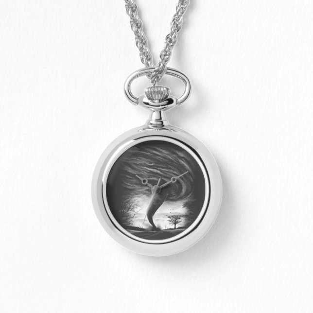 a tornado on a street in a realistic style watch (Front)