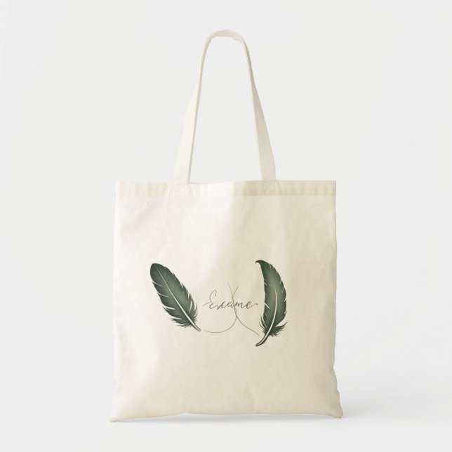 A Tote bag with a minimalist leaf design on it (Front)