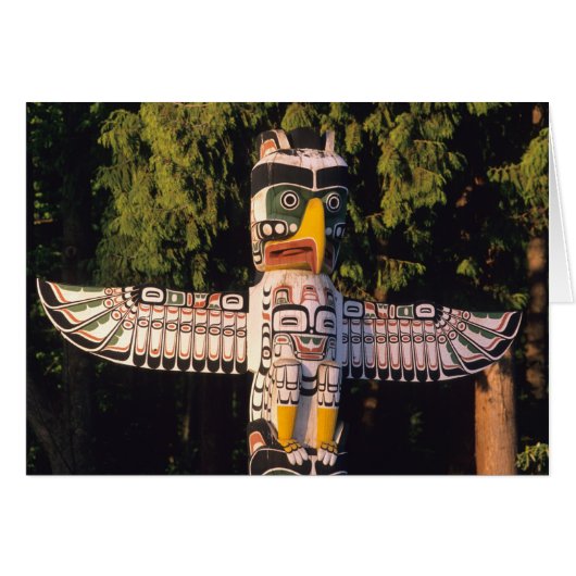 A totem pole In Vancouver, Canada. Cards (Front Horizontal)