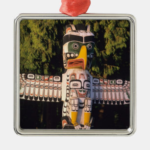 A totem pole In Vancouver, Canada. Metal Ornament