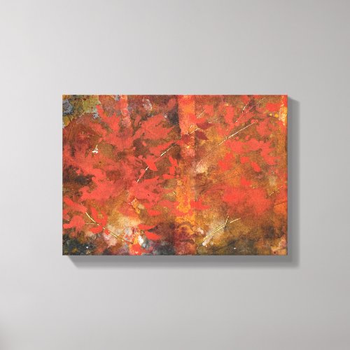 A Touch of Autumn Semi Abstract Fall Trees Canvas Print