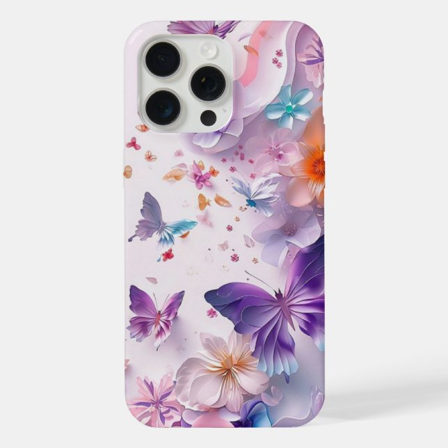 A touch of beauty with this butterfly-inspired pho iPhone case (Back)