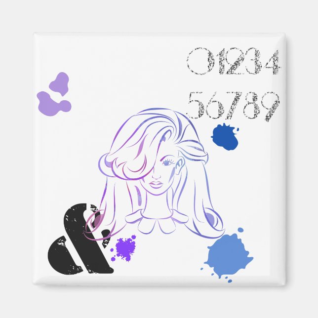 A Touch of Color Watercolor Splatters Magnet (Front)