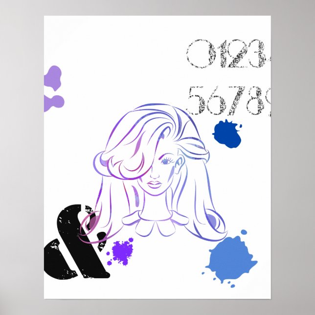 A Touch of Color Watercolor Splatters Poster (Front)