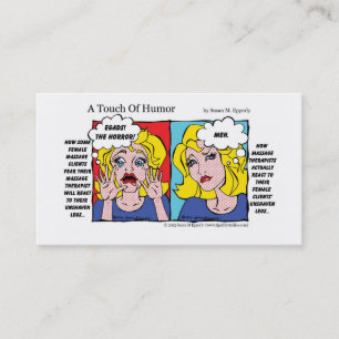 "A Touch of Humor" Massage Therapy Business Cards