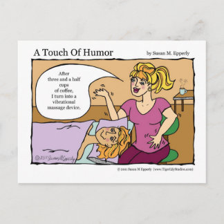 "A Touch of Humor" Vibrational Massage Device Postcard