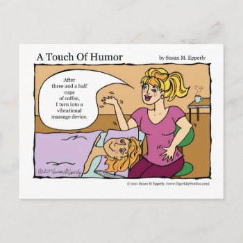 "a Touch Of Humor" Vibrational Massage Device Postcard by TigerLilyStudios at Zazzle