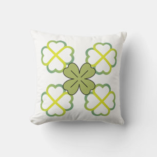 A Touch of Lucky Clover (Pillowcase) Throw Pillow