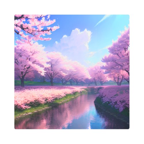 A Touch of Pink Cherry Blossom Bliss Metal Print