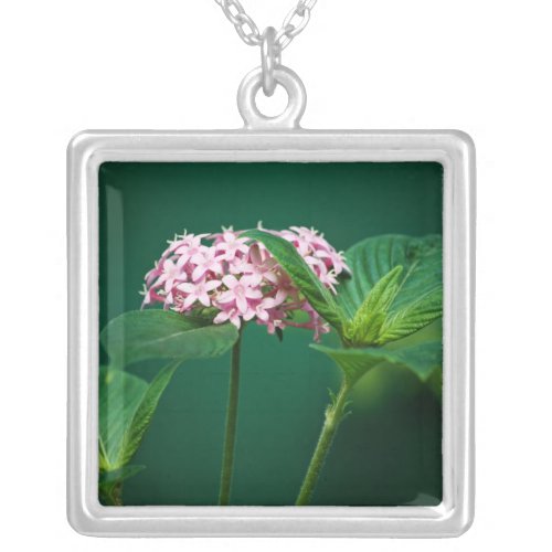 A Touch of Pink in the Green Necklace