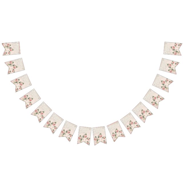 A Touch of Pink Throw Pillow Bunting Flags (All)