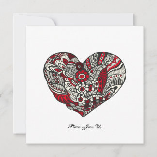 A touch of red invitation