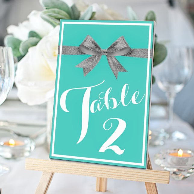 A Touch Of Silver Shower Bridal Centerpiece Party Table Number (Creator Uploaded)