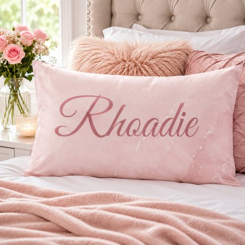 A touch of soft elegance blush marble pillow case