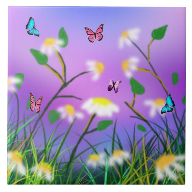 A Touch Of Spring,  Large Ceramic Tile (Front)