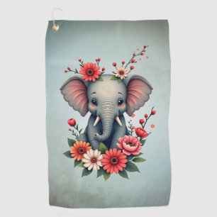 A touch of summer: The baby elephant  Golf Towel