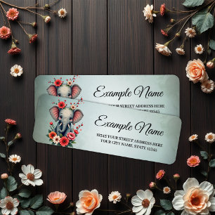 A touch of summer: The baby elephant Label