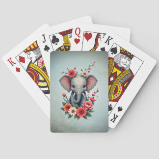 A touch of summer: The baby elephant  Poker Cards