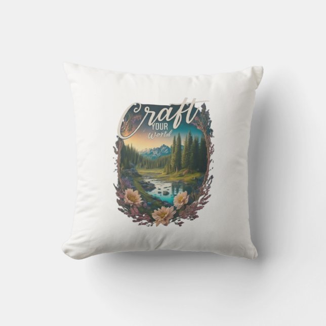 A Tour of World Craft Design Trends Throw Pillow (Front)