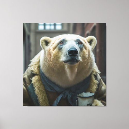 A Tourist in the Arctic Canvas Print