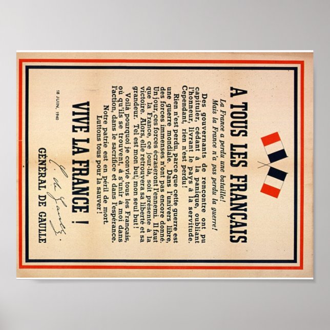 A Tous les Français Poster (Front)