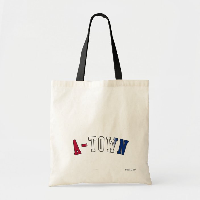 A-Town in Georgia State Flag Colors Canvas Bag