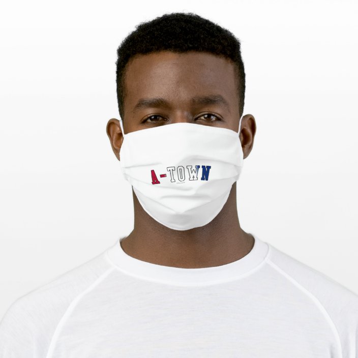 A-Town in Georgia State Flag Colors Cloth Face Mask