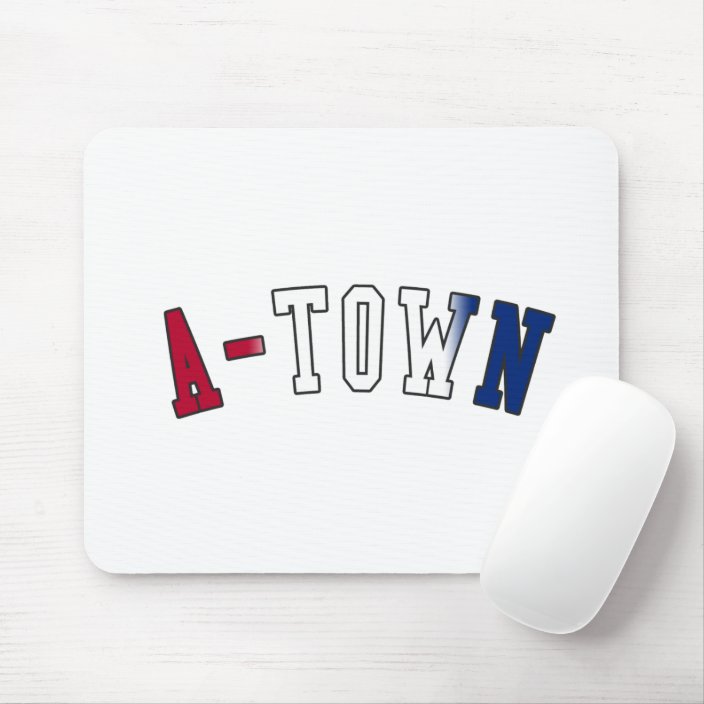 A-Town in Georgia State Flag Colors Mousepad