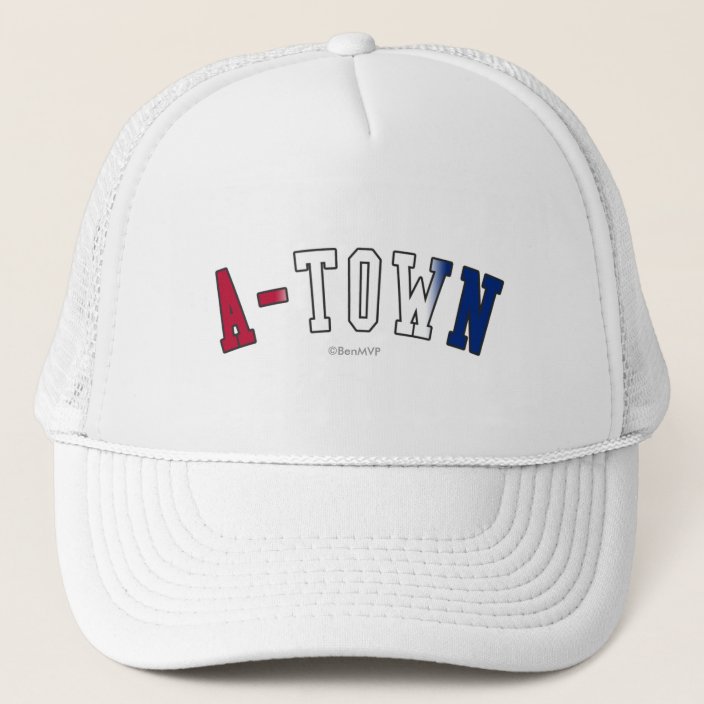 A-Town in Georgia State Flag Colors Trucker Hat