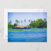 A traditional Houseboat in Kerala Postcard (Front/Back)