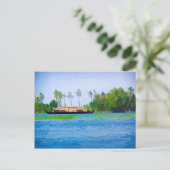 A traditional Houseboat in Kerala Postcard (Standing Front)