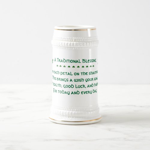 A Traditional Irish BlessingStPatricks Day Beer Stein